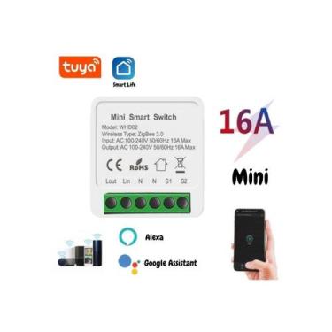 Imagem de Mini Interruptor Inteligente Smart Switch Wifi Alexa 16a - Pet for You