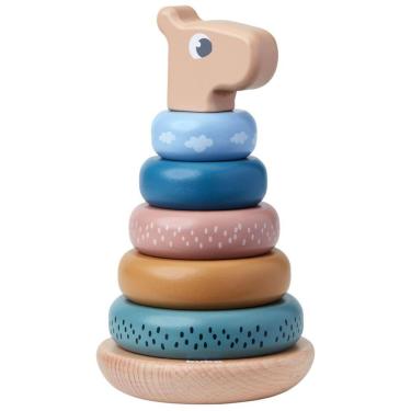 Imagem de Brinquedo Torre Empilhável Cloudy Brinquedo Interativo Girafinha +12 Meses MDF Buba