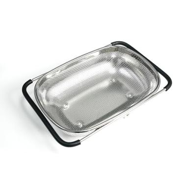Imagem de GREATLINK Escorredor expansível sobre a pia - cesta de filtro de malha fina com alças extensíveis para cozinha, coador de macarrão de frutas vegetais de 6 litros para lavar arroz, escorredor de