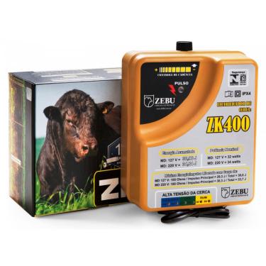 Imagem de  Eletrificador Cerca Zebu Zk400 220V 400Km Mais Potente 
