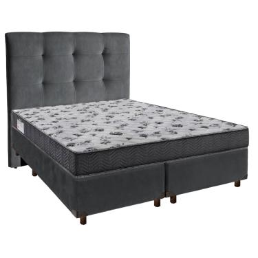 Imagem de Cama + Box Blindado e Colchão Ortobom D33 Casal - Iso100 + Cabeceira