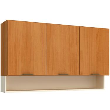 Imagem de Armário Aéreo 120 cm 3 Portas Ibiza  4311 Casamia - Nature/Champ