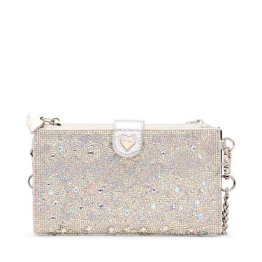 Imagem de Betsey Johnson Bolsa tiracolo para celular, Prata, One Size, Betsey Johnson Bolsa tiracolo para celular