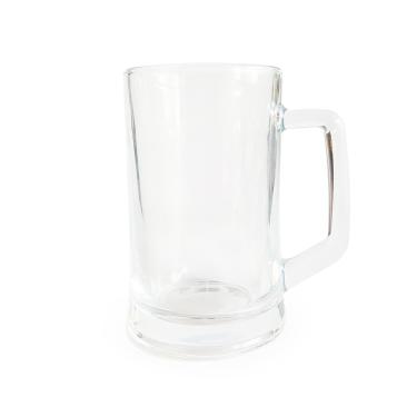 Imagem de Caneca de Vidro Grosso Para Chopp Cerveja Suco Modelo Apolo 360ML Resistente Pesada Congela