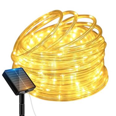 Imagem de btfarm 1 pacote de luz de corda solar IP65, à prova d'água IP65, 120 LEDs, corda solar, luzes de árvore para festa, jardim, quintal, casa, casamento, decoração de Natal, iluminação, branco quente