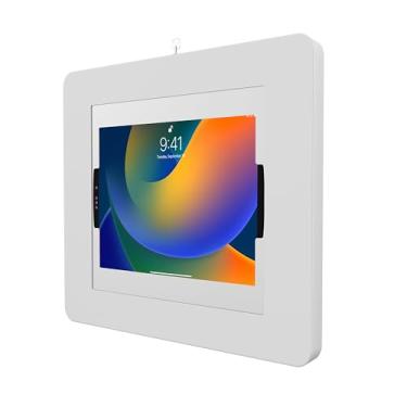 Imagem de Suporte de parede para iPad com bloqueio - CTA anti-roubo grande bloqueio para tablet com trava de chave e roteamento de cabo interno para iPad Pro 12,9 polegadas, Surface Pro 3, 4, 5, 6, 7, 8, X