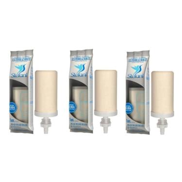 Imagem de Kit 3 Vela Tripla Ação P/ Filtro De Barro Stéfani