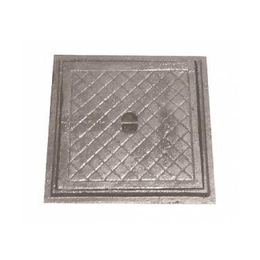 Imagem de Tampa Tampão Chão Articulado Ferro Fundido Inspeção 20x20cm