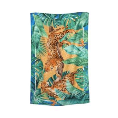 Imagem de Canga De Praia Döhler Viscose Blue Waves, Amarelo