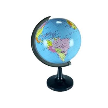 Imagem de Globo Terrestre Decorativo de Mesa Giratório | Ideal para Estudo, Escritório ou Decoração | Em 2 Tamanho (Azul, 10,5cm)