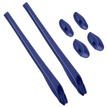 Imagem de BLAZERBUCK Kits de meias para óculos de sol Oakley Flak 2.0 OO9295/Flak 2.0 XL OO9188/Flak 2.0 com ajuste asiático OO9271 - azul-marinho