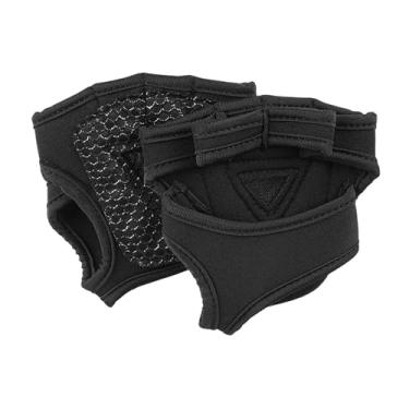 Imagem de Generic 2 peças de almofadas de levantamento de peso, proteção de palma, protetores de mão confortáveis, alças de academia para exercícios, flexões, Preto, Xl