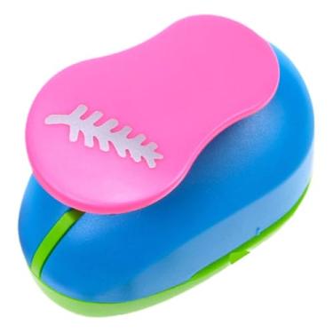 Imagem de KiBcsLic Máquina de estampagem de papel Stamp Edge Kids Paper Craft Punch com alavanca, leve para cartões, álbuns 7,1x4,4x6 cm, cor aleatória, Style D