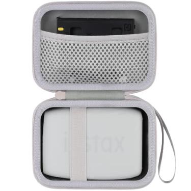 Imagem de Flaxune Estojo rígido de viagem para impressora Fujifilm Instax Mini Link 3/2 para smartphone, capa branca