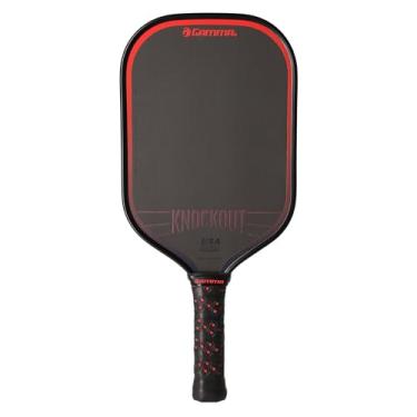 Imagem de Gamma Knockout Pickleball Paddle – Potência e controle de espuma de núcleo de bonbon, face de fibra de carbono crua, design com redução de vibração, aderência confortável, compatível com USAPA