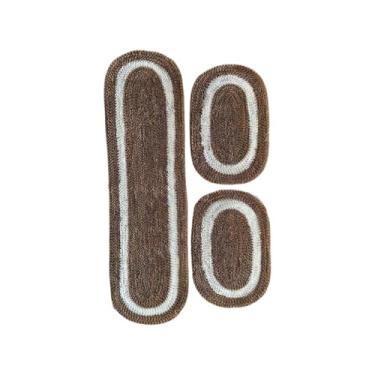 Imagem de Jogo de Tapete de Cozinha，Malha Gel Cozinha Antiderrapante e Durável Suave Ao Toque(Avelã/Palha)