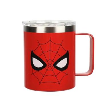 Imagem de Bioworld Caneca de café de aço inoxidável selada a vácuo do Homem-Aranha Bigface 396 g