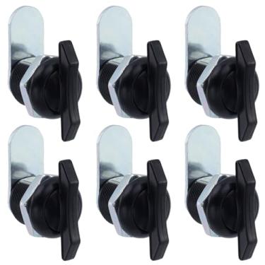 Imagem de MY MIRONEY Trava de came deslocada operada por polegar de 5/8 polegadas, liga de zinco, trava de giro de polegar para gaveta de armário de máquina, pacote com 6