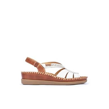 Imagem de PIKOLINOS Sandálias Plataforma de Couro CADAQUES W8K, Nata, 6