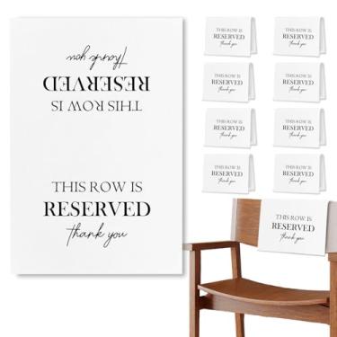 Imagem de ChissNook Placas reservadas para cadeiras de assento, esta fileira é reservada para assentos de bancos de banco para bancos de igreja, decorações de casamento para festas de recepção, celebrações