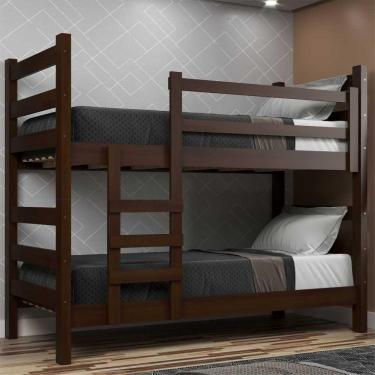 Imagem de Beliche - Vira 2 Camas - Para Colchão 78/88 X 188Cm Dubai Multimóveis Vcr4137 Imbuia