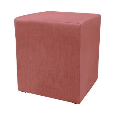Imagem de Puff Zelda Quadrado Multiuso 43x43x43cm Tecido Suede Velusoft Vinho