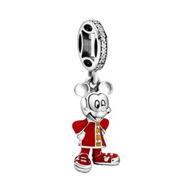 Imagem de Charm De Prata Esterlina 925 Da Disney Para Pulseira Mickey Minnie, Be