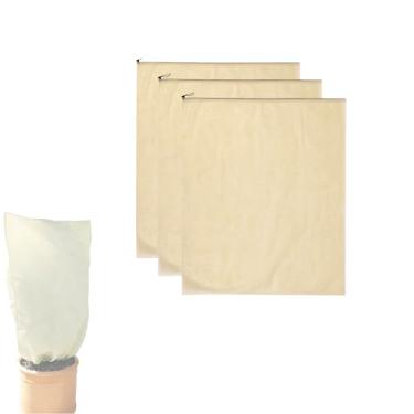 Imagem de 3 sacos de cobertura de plantas, capas de plantas proteção contra congelamento 2 x 1 m capa de planta grande, cobertor de pano quente com cordão para jardim de inverno, árvores, flores, arbusto, protetor solar, proteção contra geada