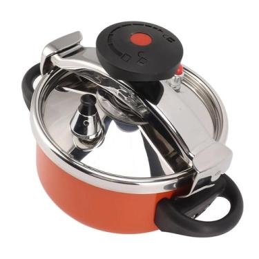 Imagem de Panela De Pressão Mini De Aço Inoxidável 2L Com Fundo Duplo Para Fogõe