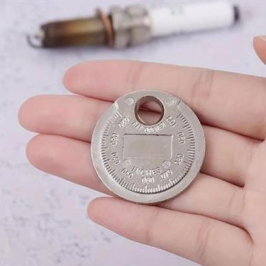 Imagem de 1 peça 0.6-2.4mm faixa tipo moeda vela de ignição ferramenta de mediçã