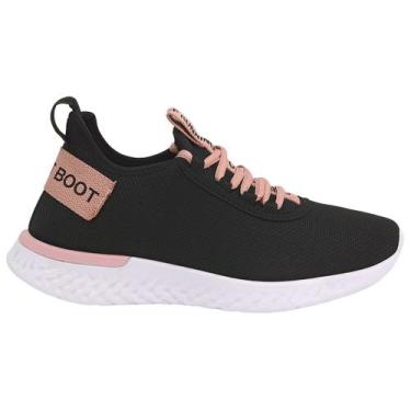 Imagem de Tenis Esportivo Unissex Meia Ajustavel West Boot Conforto, Preto, Bran