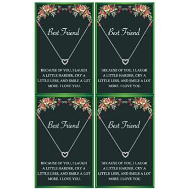 Imagem de Your Always Charm Colar Amizade BFF para 2 Presentes de Amizade para Mulheres, Presente de Aniversário de Melhor Amizade para Mulheres Colar Combinando para Bff, adjustable, Zinco, Sem Pedra Preciosa