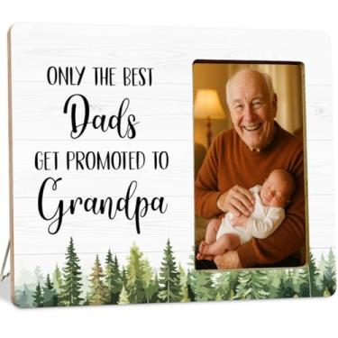 Imagem de LUERHUI Porta-retratos de madeira para avô, seja promovido a vovô