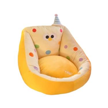 Imagem de IEUDNS Almofada Kawaii para Cadeira, Sofá Preguiçoso, Almofada de Chão com Desenho Animado para Quarto Infantil, e Quarto, Amarelo