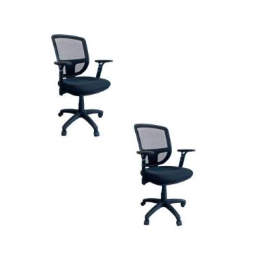 Imagem de Kit 2 Cadeiras De Escritório Diretor Oficial Ergon Uni + E-book - Ofic