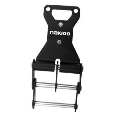 Imagem de Fenteer Fivela de cinto para ferramentas, acessório de bricolagem, clipe de cinto em liga de alumínio para carpinteiros, empreiteiros e, Preto Fixo