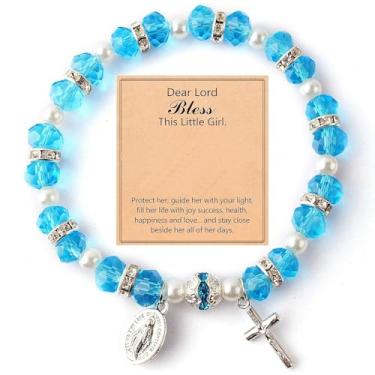 Imagem de Pulseira de Jesus para mulheres, joias de fé cristã com cruz ajustável, presente para ela, joia cristã inspiradora para mulheres, presentes de amizade, Medium, Latão, Sem Pedra Preciosa