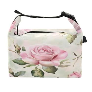 Imagem de STAYTOP Lancheira vintage rosa com fivela de alça, lancheira isolada para meninos e meninas, lancheira térmica para trabalho escolar