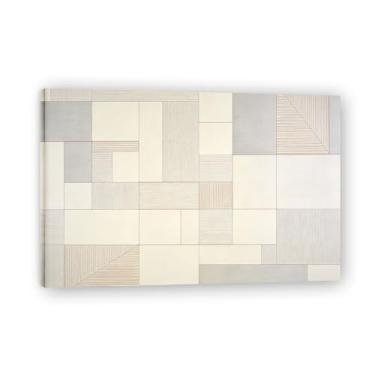 Imagem de Destaques mínimos Arte em tela minimalista: Serenidade tons neutros grande área em branco para decoração de espaço calmo 20 x 30 cm emoldurado