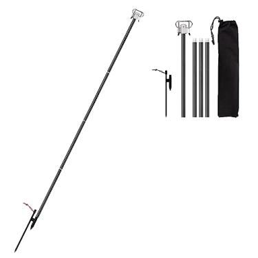 Imagem de Lâmpada Portátil para Camping Pasta Leve Lanterna de Alumínio Plegável Suporte Luz Hanger Stick Caminhada Pesca Jardim C