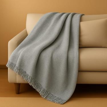 Imagem de Manta para Sofá Gigante – Manta Decorativa Macia e Antipilling para Sala, Ideal para Decoração e Proteção do Sofá(cinza neblina)