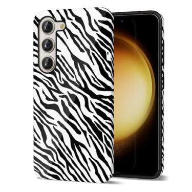 Imagem de Svanove Capa de telefone com estampa de zebra para Samsung Galaxy S23 Plus feminina, linda capa de zebra para mulheres e meninas, design de estampa de animal retrô moderno de luxo, capa de plástico