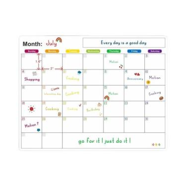 Imagem de Calendário Magnético De Quadro Branco Para Geladeira, Planejador Mensa