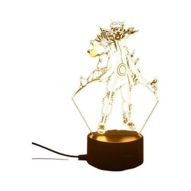 Imagem de Lâmpada Noturna 3D LED Uchiha Sasuke Obito Madara Gaara Naruto Figura 