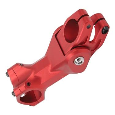 Imagem de aqxreight Bicicleta de Liga de Alumínio de 31,8 Mm para Bicicletas de Montanha e Estrada Com Posto de Guidão de Absorção de Choque Em Preto (Vermelho)