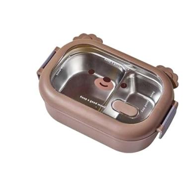 Imagem de Marmita Térmica Inox Urso Grande Capacidade 1000ml Pote Divisória Hermético Urso