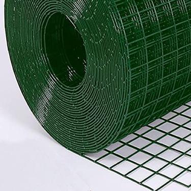 Imagem de Cerca de malha de arame, rolo de malha forte de cerca de 30 m 6 cm tamanho de malha 2,8 mm diâmetro de arame jardim para jardim zoológico de quintal, comum, 1,2 x 30 m (plástico rígido 1,2 x 30 m)