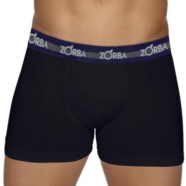 Imagem de Cueca Boxer 100% Algodão Zorba 702, P, Preto