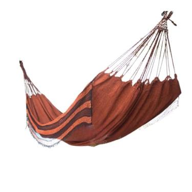 Imagem de Rede de Dormir Casal Premium Reforçada Jeans Style – Ideal para Descanso em Varanda, Jardim e Piquenique ao Ar Livre (Adaptável para Solteiro) (LARANJA)