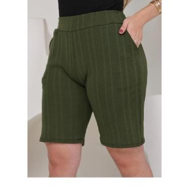 Imagem de Bermuda Feminina c/ bolso - Militar - GG - Sem marca, Militar, GG